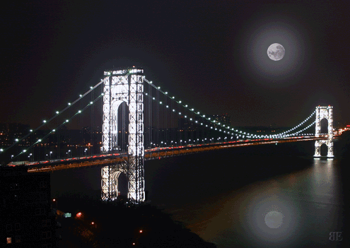 Cityscapes: George Washington Bridge, Lighted